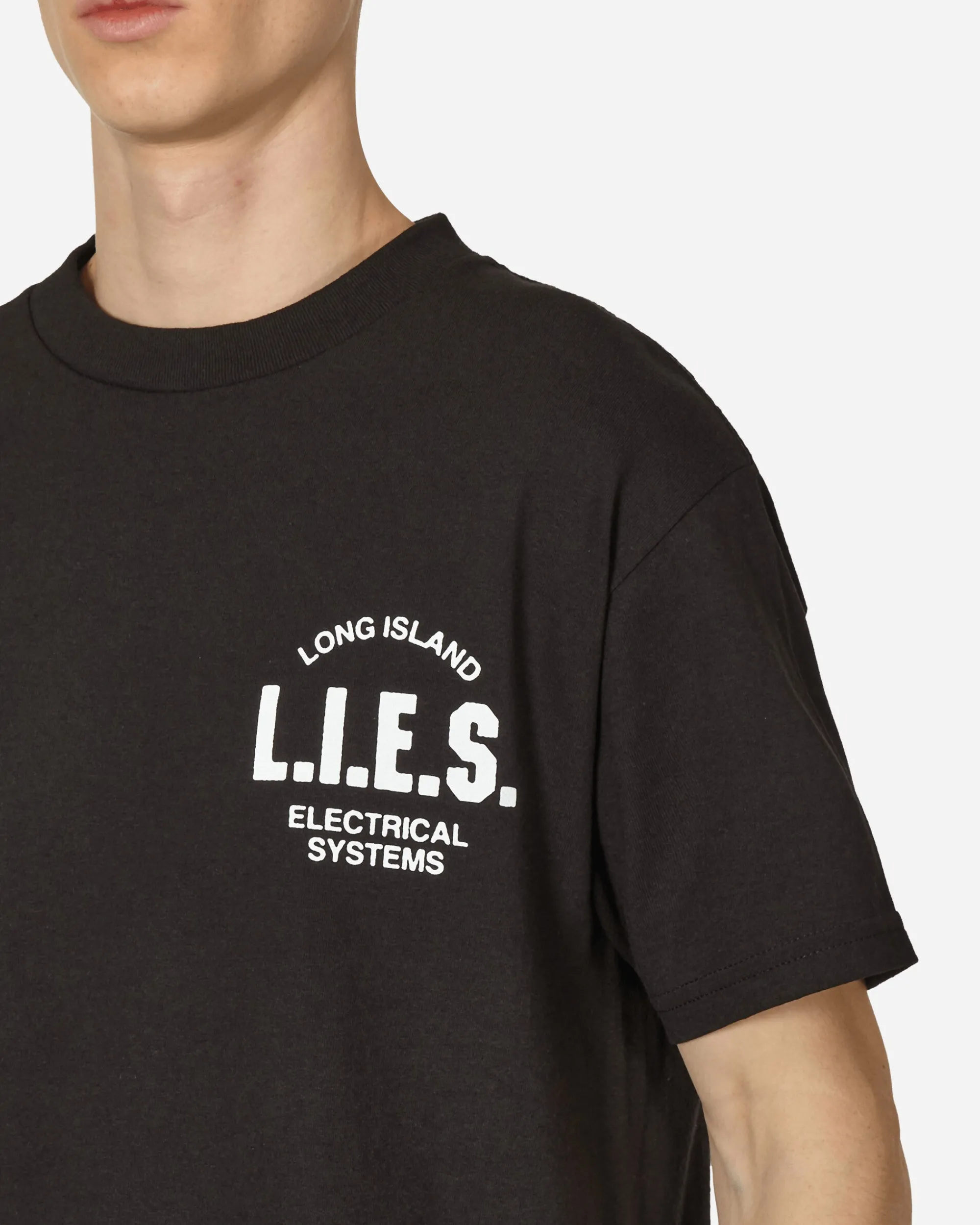 L.I.E.S. Records T-Shirts^Classic Logo Print T-Shirt Black
