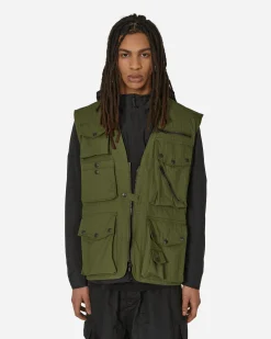 Needles Coats And Jackets^C/N Oxford Cloth Field Vest Olive