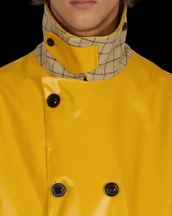 Maison Margiela Coats And Jackets^Coated Cotton Double Breasted Raincoat Yellow