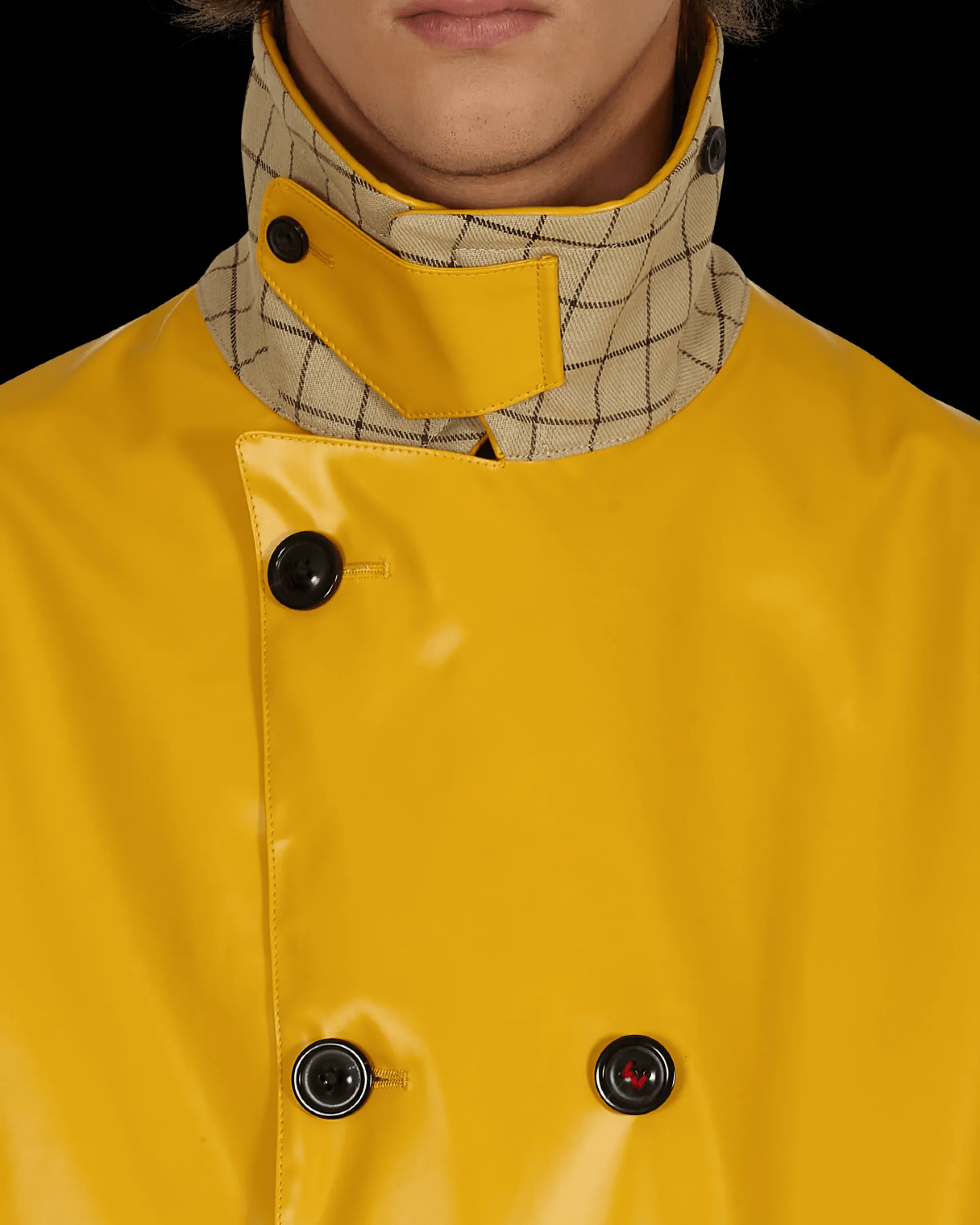 Maison Margiela Coats And Jackets^Coated Cotton Double Breasted Raincoat Yellow