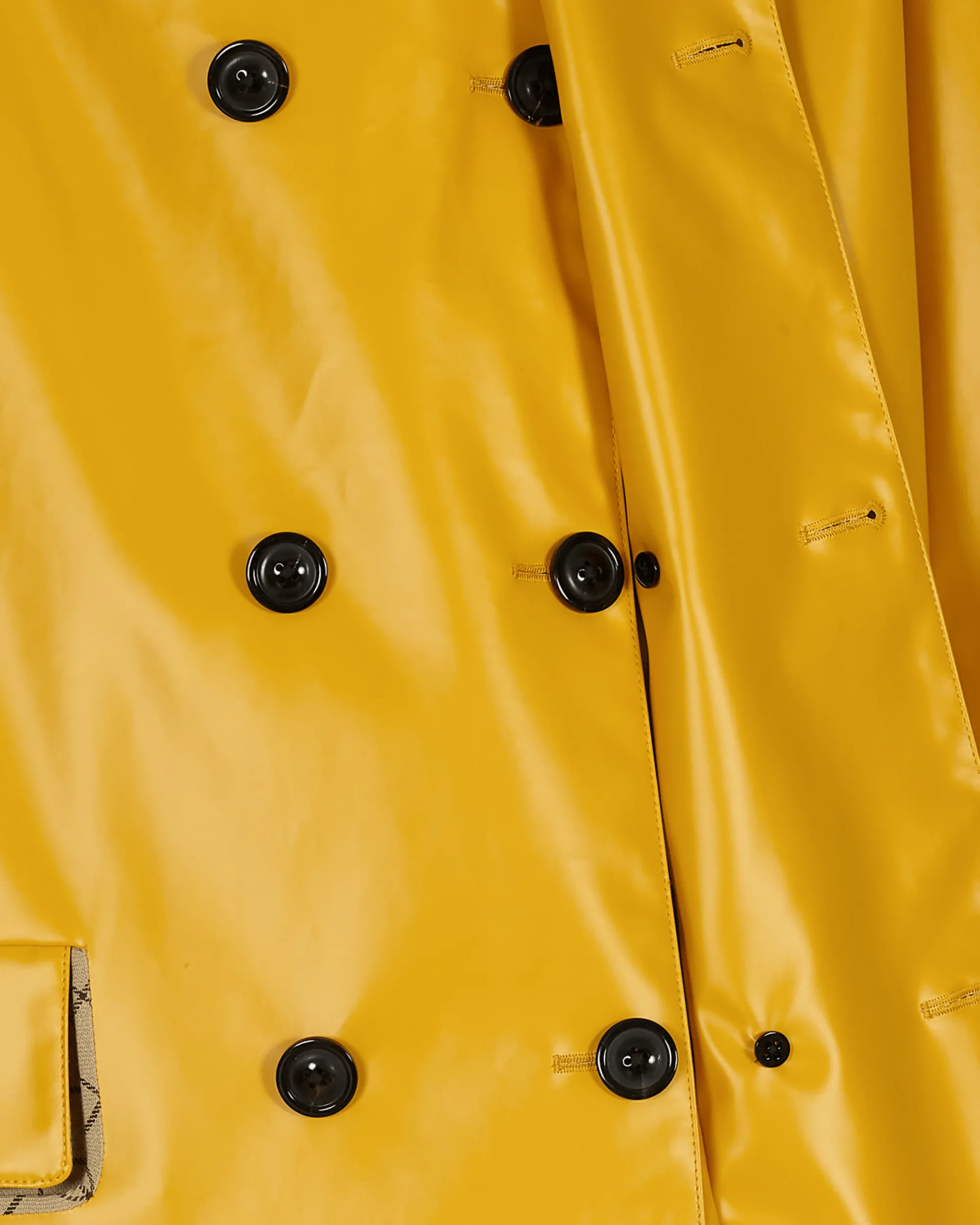 Maison Margiela Coats And Jackets^Coated Cotton Double Breasted Raincoat Yellow