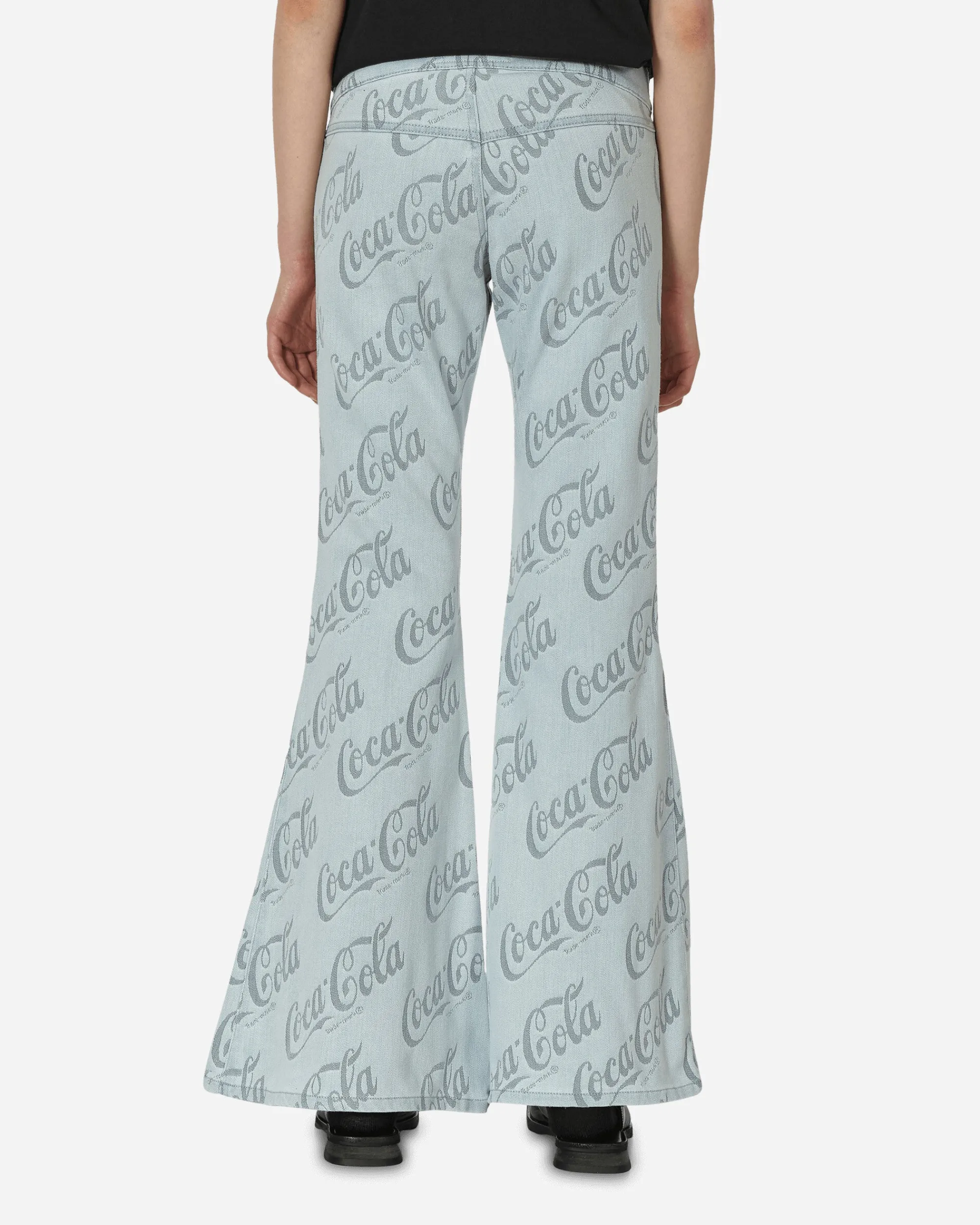 ERL Pants^Coca-Cola Jacquard Denim Flare Pants Grey