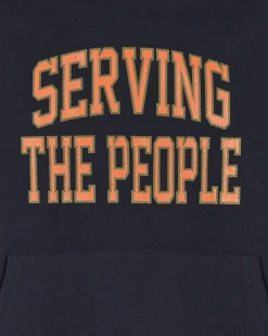 Serving The People Sweatshirts^Collegiate Hooded Sweatshirt Blue