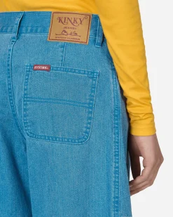 Hysteric Glamour Pants^Colored Denim Wide Pants Blue