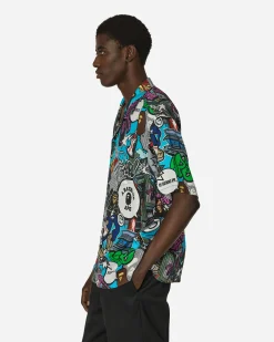 A Bathing Ape Shirts^Comic Art Open Collar Shirt Multicolor