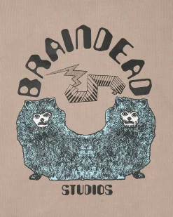 Brain Dead Sweatshirts^Conjoined Hooded Sweatshirt Brown