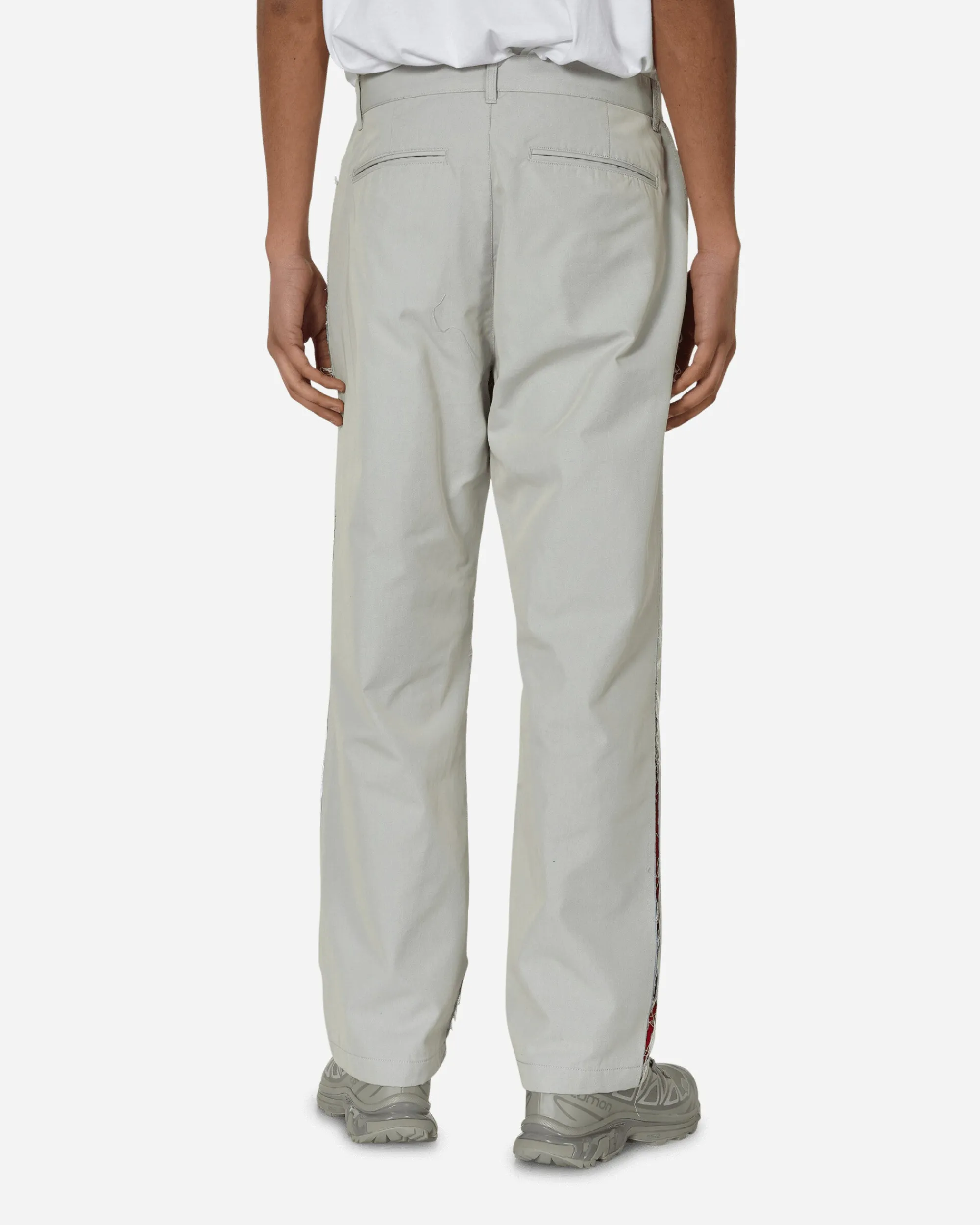 Unaffected Pants^Contrast Mesh Panel Pants Light Grey