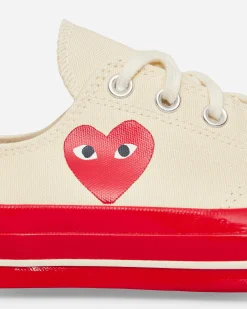 Comme Des Garçons Play Sneakers·Low|Sneakers^Converse Red Sole Chuck 70 Low Sneakers Beige