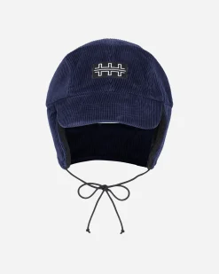 The Trilogy Tapes Hats|Hats^Corduroy Earflap Cap Navy
