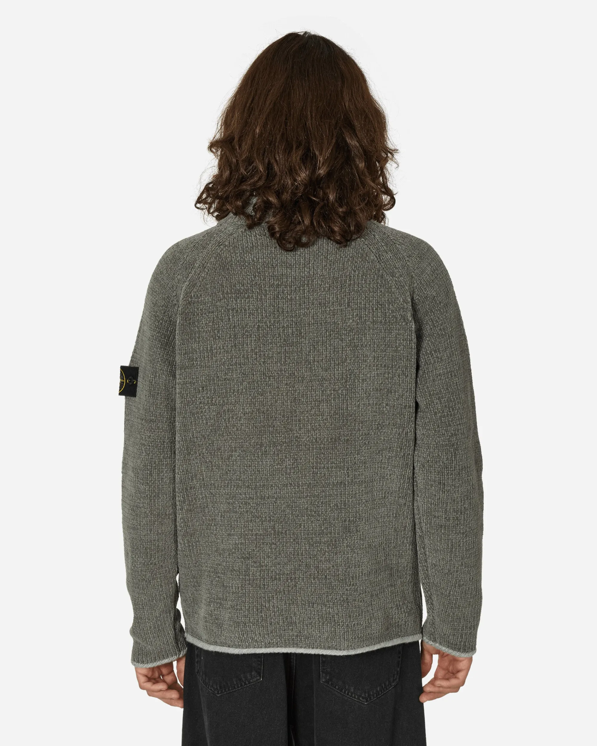 Stone Island Knitwear^Cotton Chenille Crewneck Sweater Grey