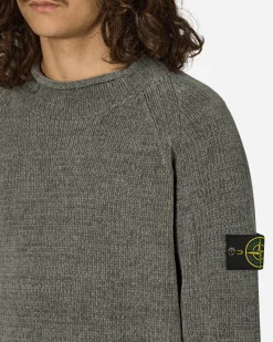 Stone Island Knitwear^Cotton Chenille Crewneck Sweater Grey