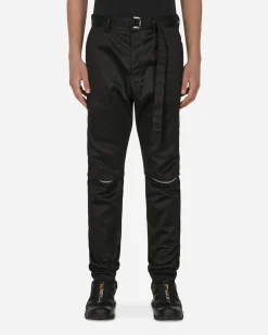 sacai Pants^Cotton Chino Knee Zip Pants Black