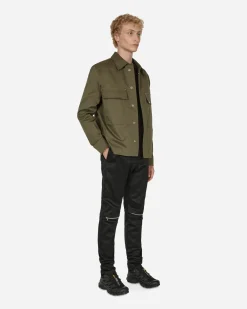 sacai Pants^Cotton Chino Knee Zip Pants Black