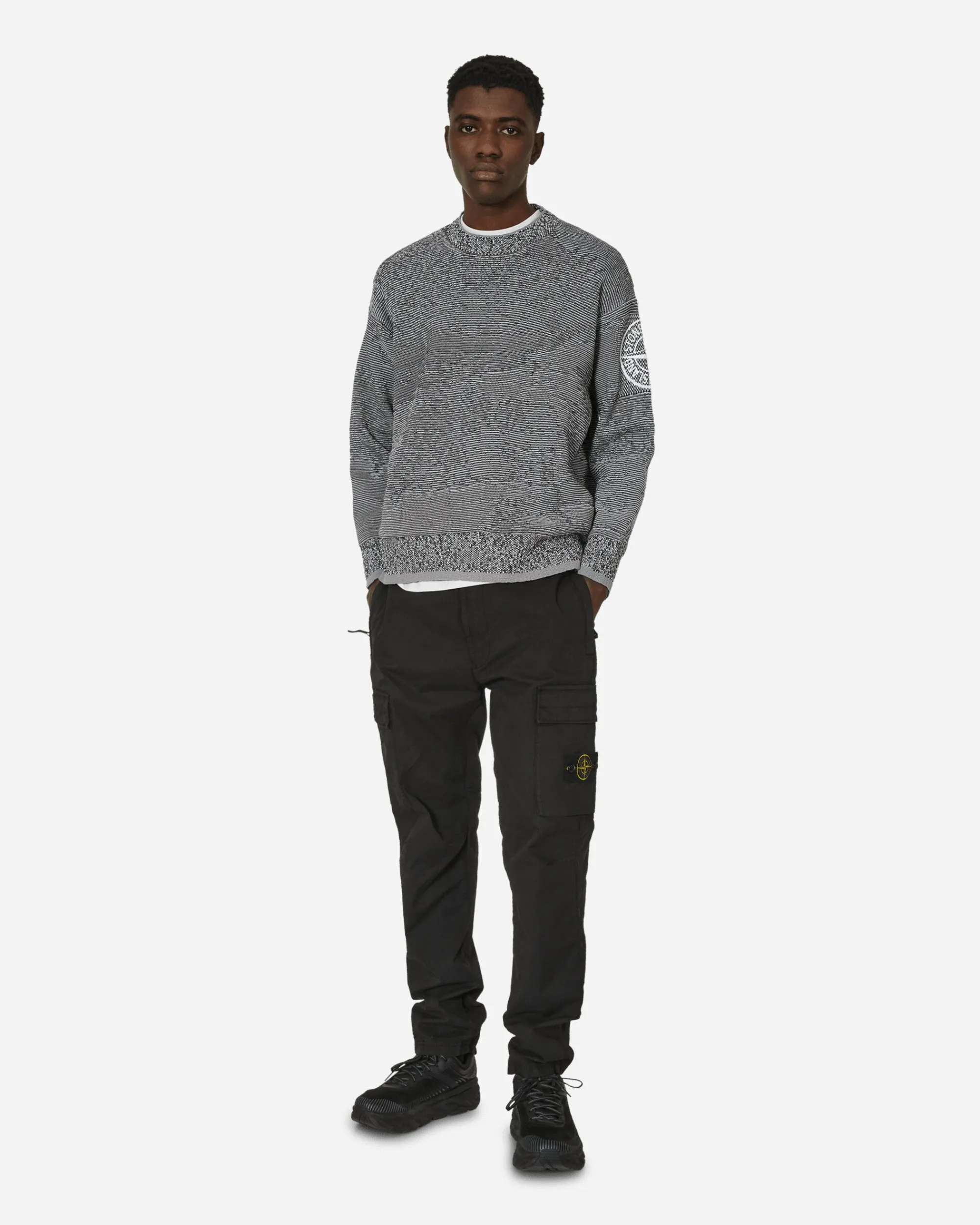 Stone Island Knitwear^Cotton Nylon Mock Neck Sweater Dust