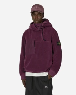 Stone Island Sweatshirts^Cotton Pile Nylon-TC Anorak Jacket Dark Burgundy