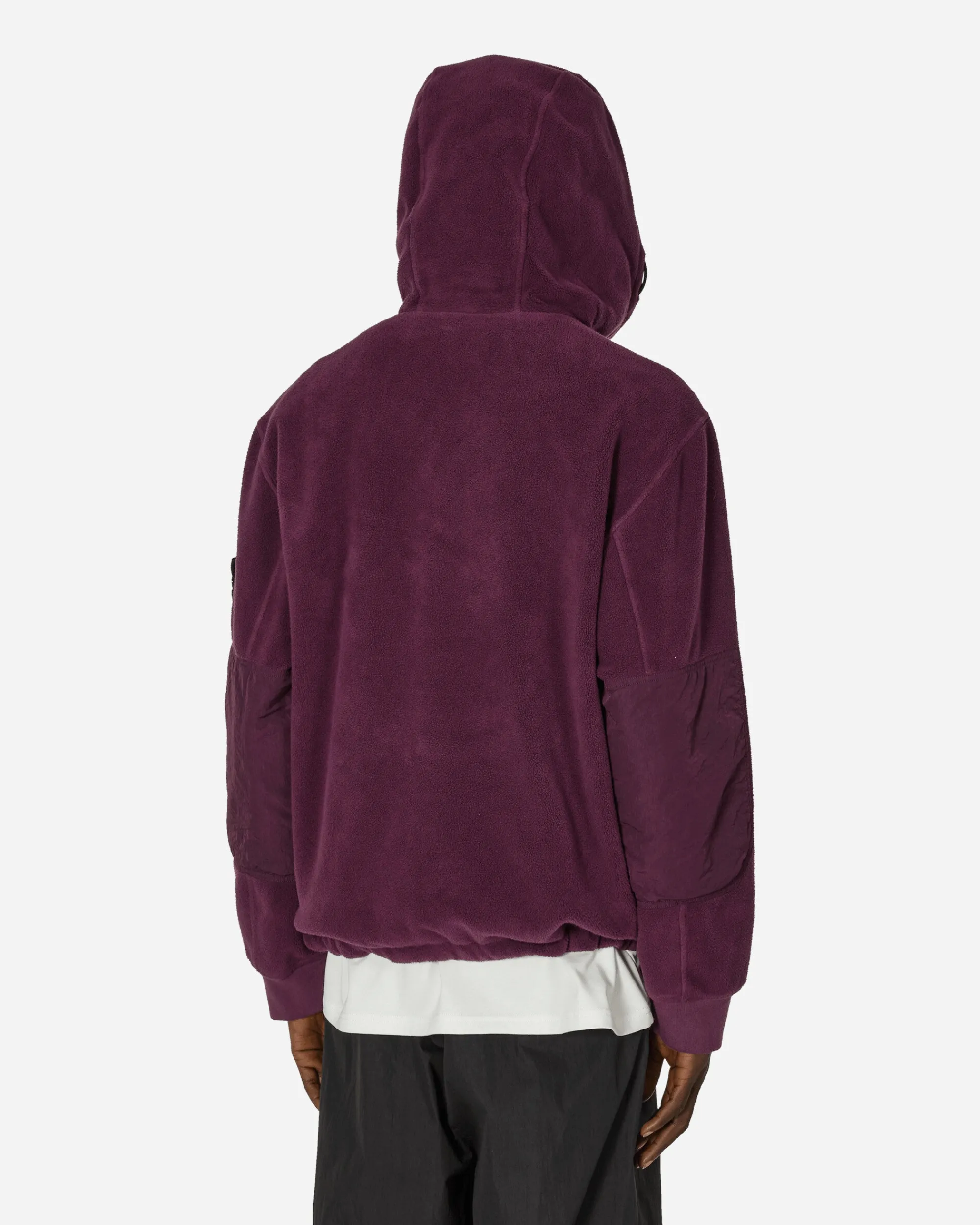 Stone Island Sweatshirts^Cotton Pile Nylon-TC Anorak Jacket Dark Burgundy