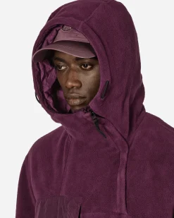 Stone Island Sweatshirts^Cotton Pile Nylon-TC Anorak Jacket Dark Burgundy