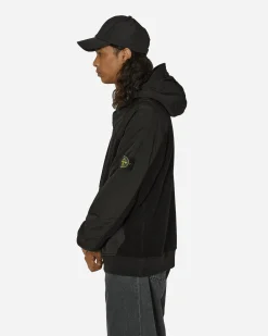 Stone Island Sweatshirts^Cotton Pile Nylon-TC Hooded Sweatshirt Black