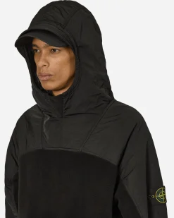 Stone Island Sweatshirts^Cotton Pile Nylon-TC Hooded Sweatshirt Black