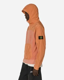 Stone Island Sweatshirts^Cotton Pile Nylon-TC Hooded Sweatshirt Orange