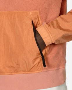 Stone Island Sweatshirts^Cotton Pile Nylon-TC Hooded Sweatshirt Orange
