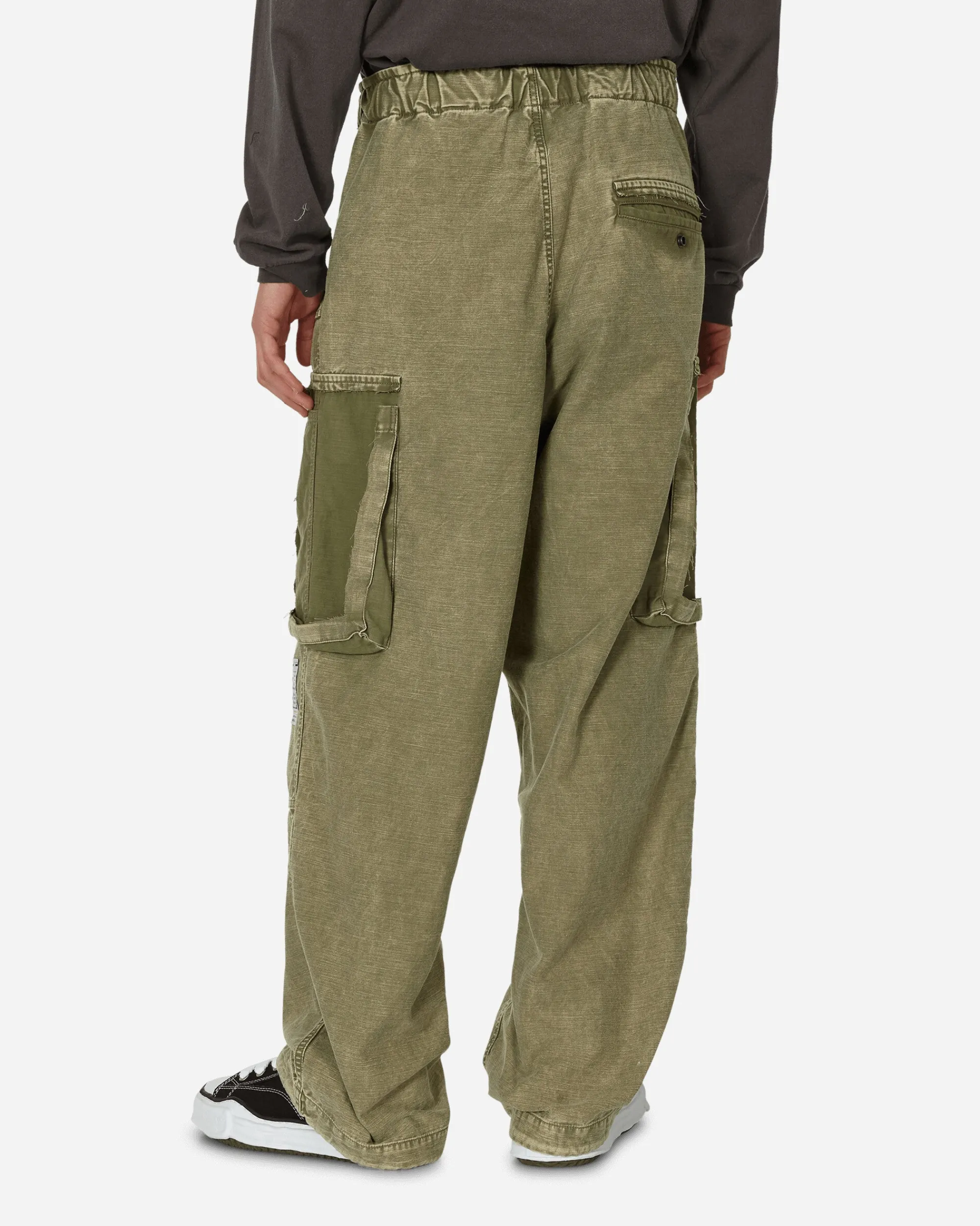 Maison MIHARA YASUHIRO Pants^Cotton Satin Cargo Trousers Khaki
