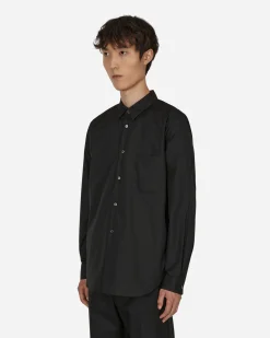 Comme Des Garçons Black Shirts^Cotton Tarpaulin Cross Shirt Black