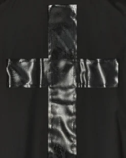 Comme Des Garçons Black Shirts^Cotton Tarpaulin Cross Shirt Black