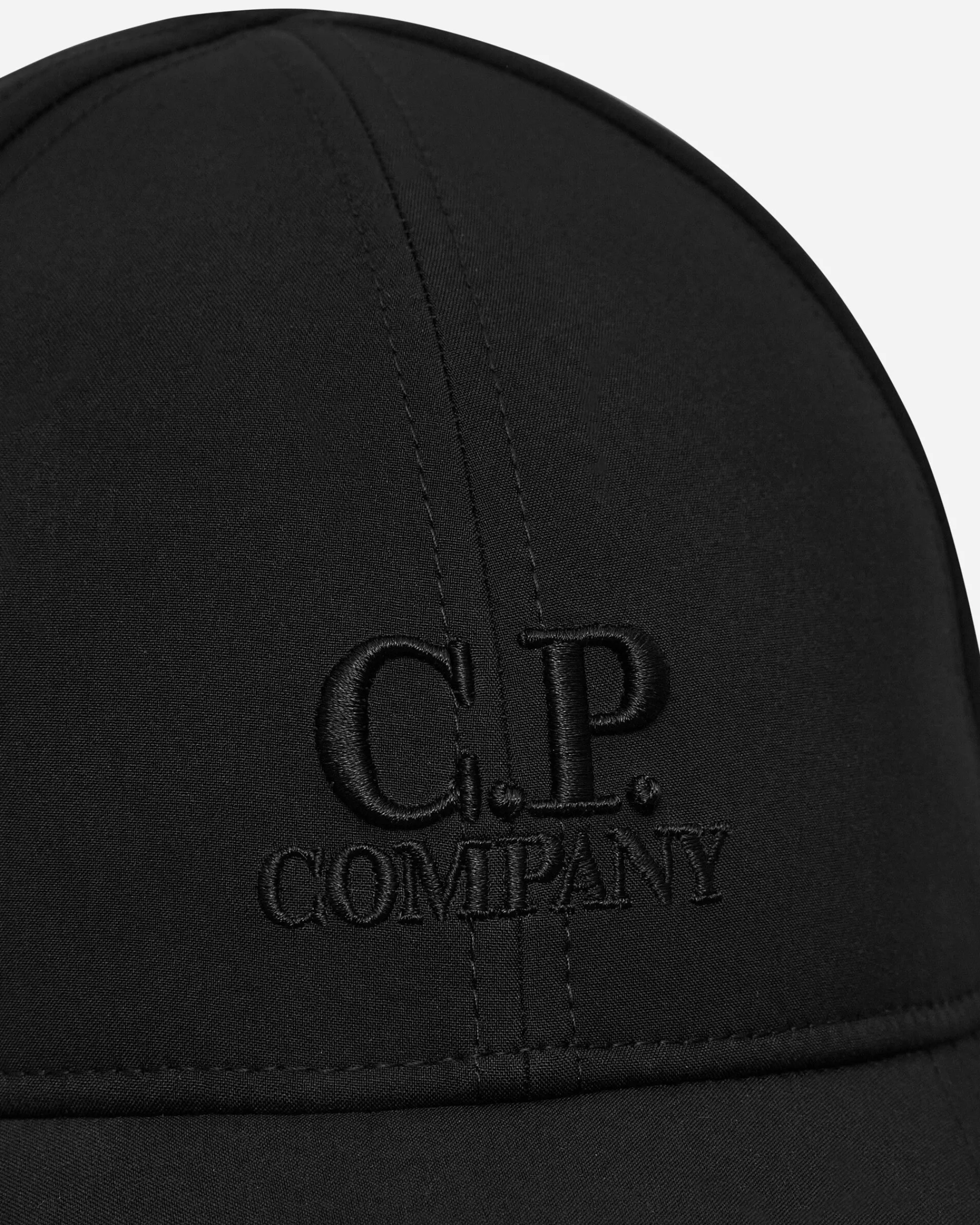 C.P. Company Hats|Hats^C.P. Shell-R Logo Cap Black