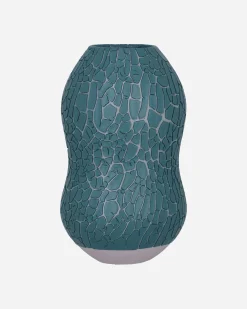 Houseplant Home^Crackle Vase By Seth Light Blue