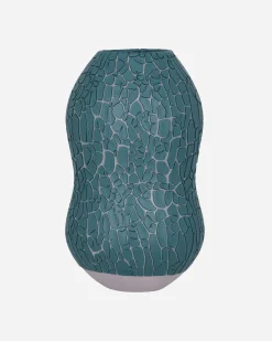 Houseplant Home^Crackle Vase By Seth Light Blue