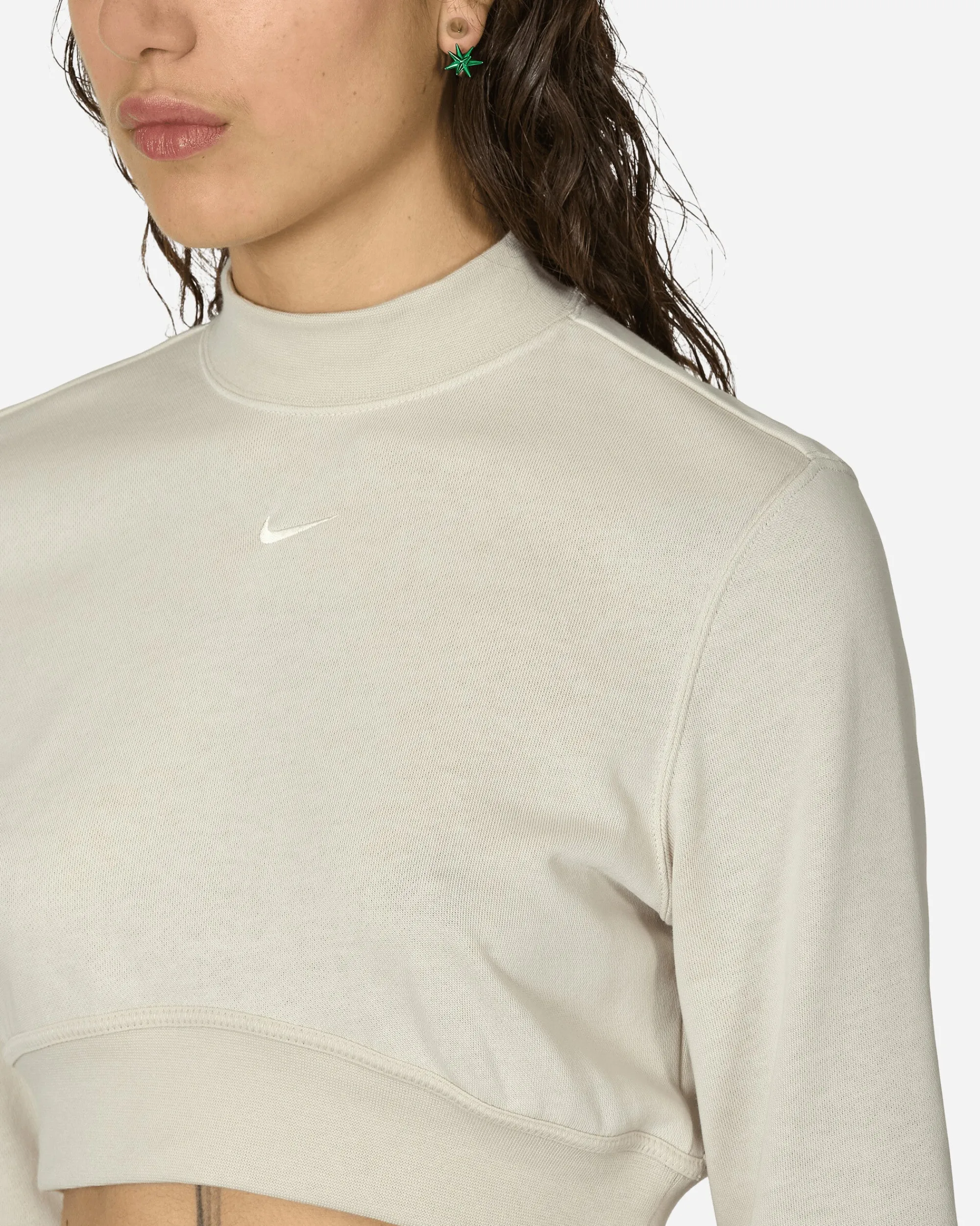 Nike Sweatshirts^Crewneck Cropped French Terry Top Light Orewood Brown