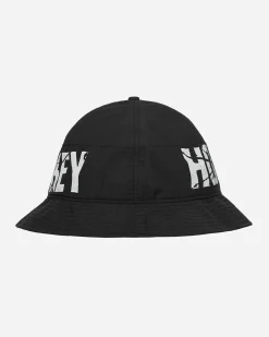 Hockey Hats|Hats^Crinkle Bell Bucket Hat Black