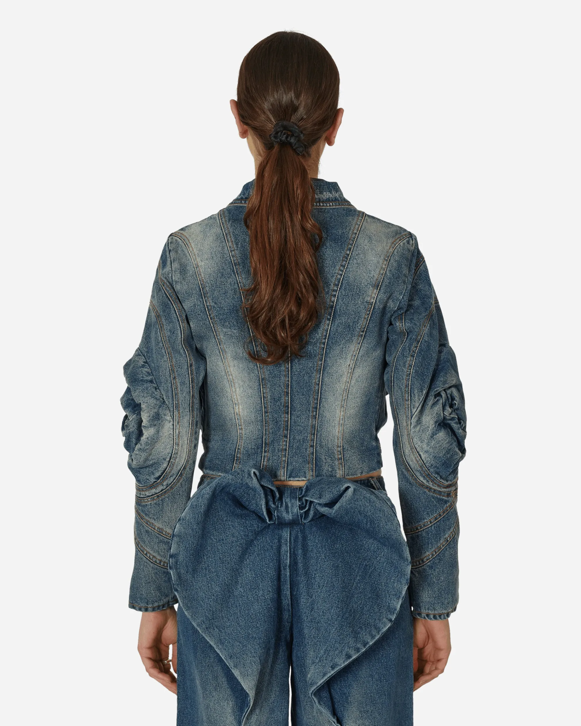 MARRKNULL Coats And Jackets^Crinkled Floral Jacket Blue