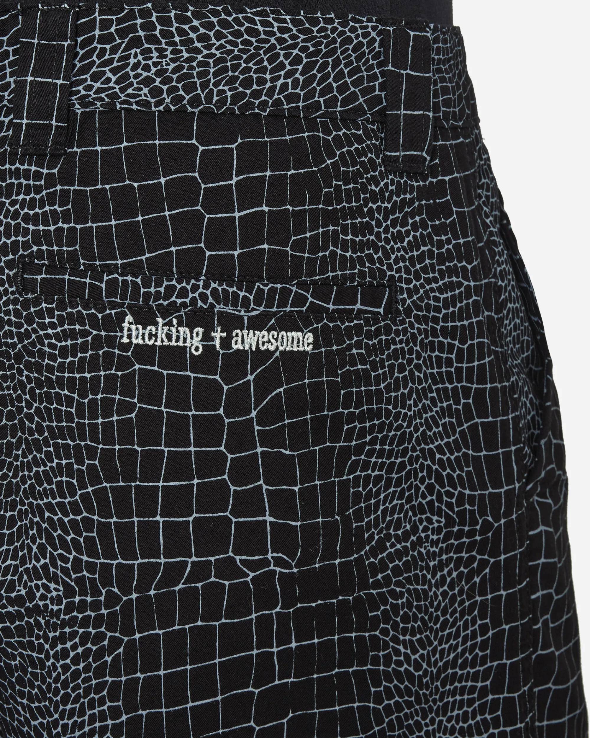 Fucking Awesome Shorts^Crocodile Shorts Black