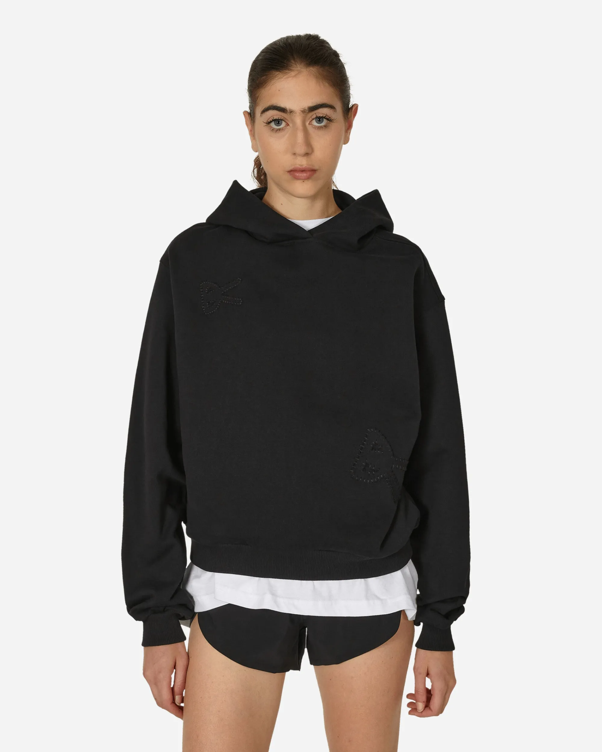 District Vision Sweatshirts^Cropped Hoodie Black