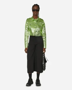 Priscavera Coats And Jackets^Cropped Moto Jacket Wasabi