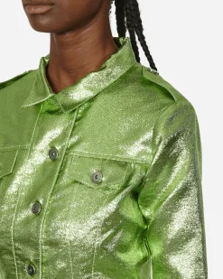 Priscavera Coats And Jackets^Cropped Moto Jacket Wasabi
