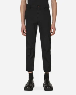 Comme Des Garçons Black Pants^Crumpled Polyester Pants Black