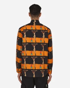 Sex Skateboards Shirts^Crusifix Button Up Shirt Black