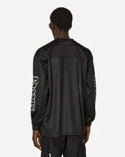 Aries T-Shirts^Cult Leader Airtex Longsleeve T-Shirt Black