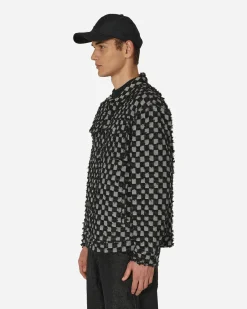 Pleasures Coats And Jackets^Curfew Checker Trucker Jacket Black