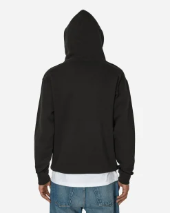 aNYthing Sweatshirts^Curved Logo Hoodie Black