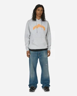 aNYthing Sweatshirts^Curved Logo Hoodie Heather Grey