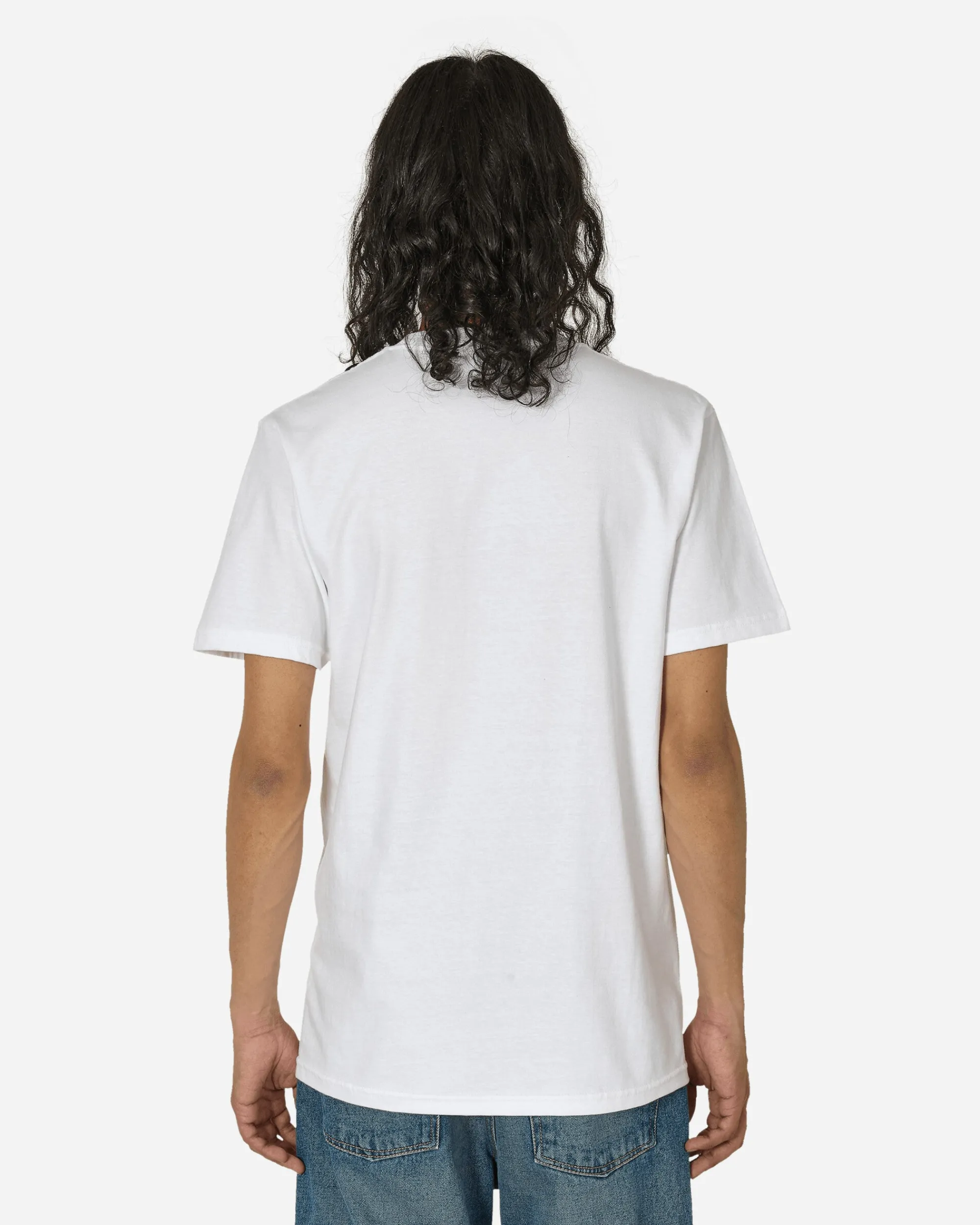 aNYthing T-Shirts^Curved Logo T-Shirt White / Green