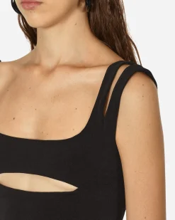 Priscavera T-Shirts^Cut Out Tank Top Black