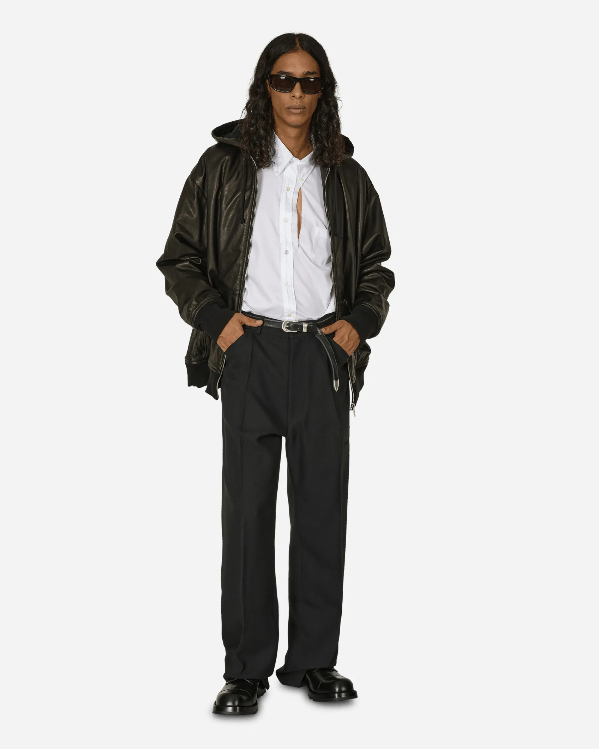 Random Identities Shirts^Cut-Out Longsleeve Shirt White