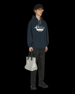 Undercoverism Sweatshirts^Cut-Up Hooded Sweatshirt Navy