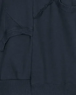 Undercoverism Sweatshirts^Cut-Up Hooded Sweatshirt Navy