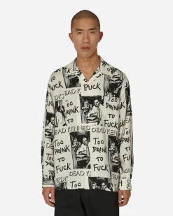 WACKO MARIA Shirts^Dead Kennedys Hawaiian Longsleeve Shirt (Type-2) White